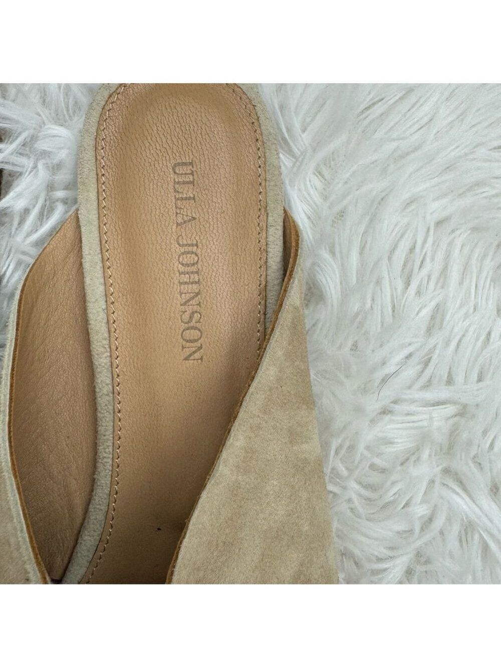 Ulla Johnson Lilo Babouche Noir Suede Knotted Pointed Toe Flats - Picture 8 of 11
